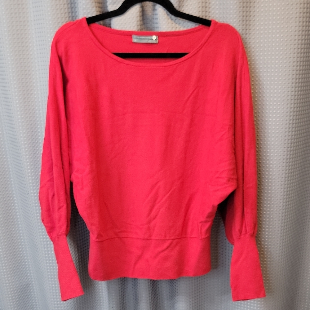 A by Anthropologie Boatneck Puff Sleeve Sweater Size L
